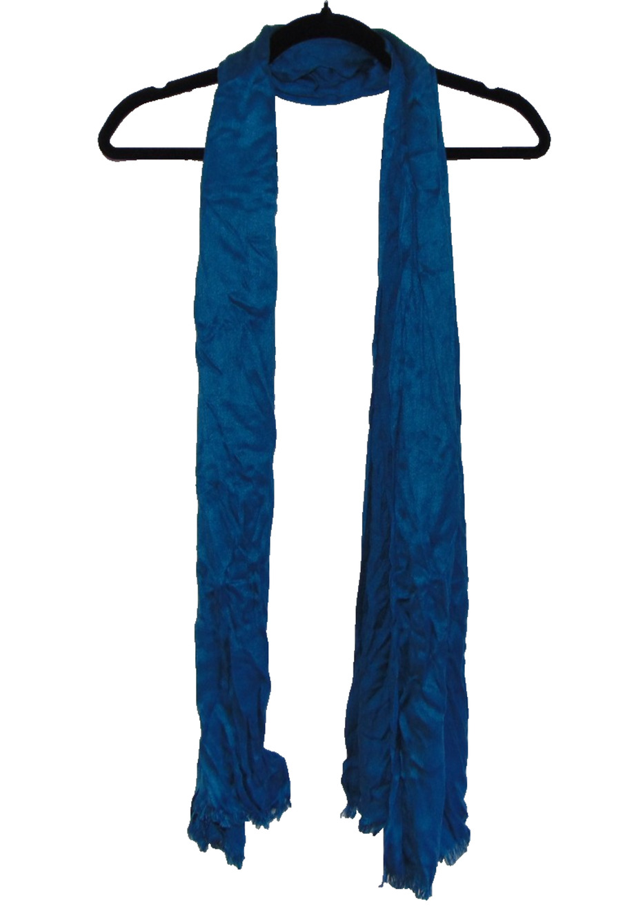 Calvin Klein Satin Feel Pashmina Scarf Corsica Blue Teal Viscose Wrap NWT